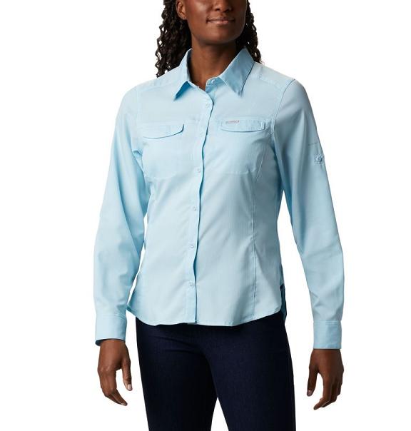 Columbia Silver Ridge Shirts Blue For Women's NZ61204 New Zealand